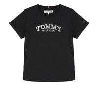 T-shirt enfant filles Tommy Hilfiger TOMMY FOIL TEE SS Noir 10 ans