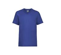 T-shirt enfant Fruit of the Loom Valueweight 165 Bleu 14/15 ans