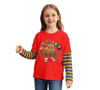 T Shirt Enfant Garcon - Maglietta A Maniche Lunghe in Due Pezzi per Ragazzi E Ragazze Perfetta per Le Feste Informali Perfetta per Bambini Dai 2 AI 12 Anni (Red 11-12 Years)