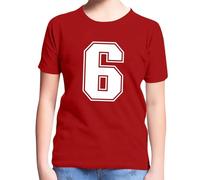 T Shirt Enfant Garcon,T-Shirt Graphique pour GarçOn avec Imprimé NuméRo Six Confortable à Manches Courtes DéContracté Quotidien pour Le Jeu Et L'éCole VêTements pour Enfants Tissu Doux Et Respirant
