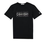 T-shirt enfant garcons Calvin Klein Jeans INSTITUTIONAL CUT OFF LOGO T-SHIRT Noir 12 ans
