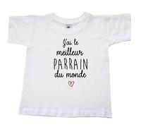 T-Shirt Enfant J'Ai Le Meilleur Parrain du Monde Blanc 5-6 Ans