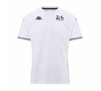 T-Shirt Enfant KAPPA Adobi 24H Le Mans 2024 - Blanc - Manches Courtes - Coupe Ajustée 8 ans