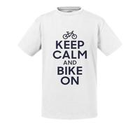 T-Shirt Enfant Keep Calm And Bike On Parodie Angleterre Sport Vélo