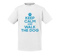 T-Shirt Enfant Keep Calm And Walk The Dog Parodie Chien Animaux