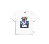 Kabooki Lego NINJAGO T-shirt S/S pour garçons et filles - Jersey simple doux, imprimé sur le devant, pour tous les jours, Blanc., 128