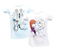 T Shirt Enfant Licence Fantaisies En Coton Pack De 2 T Shirts La Reine Des Neiges