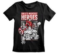 T-shirt enfant Marvel Comics Earth's Mightiest Heroes noir : 12-13 ans Noir G