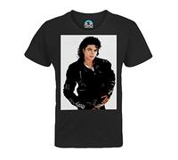 T-Shirt Enfant Mixte Michael Jackson Veste Noir Style Chanteur Pop Star Celebrite