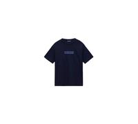 Napapijri T-shirt New Box Logo manches courtes bleu 10 ans
