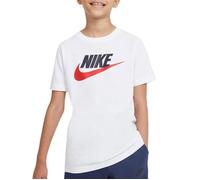 Nike B NSW Tee Futura Icon TD T-Shirt à Manches Courtes Homme, Blanc/Obsidian/(Rouge Université),M
