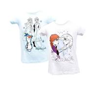 T-shirt enfant - OZABI - Pack de 2 - La Reine des Neiges - Manches courtes - Col arrondi - Fille 8 ans