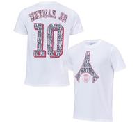 T-shirt enfant - PARIS SAINT GERMAIN - Neymar Jr - Blanc - Manches courtes - Officiel 10 ans