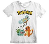 T-shirt Enfant Pokémon Original Trio Personnages Blanc : 9-11 Ans Multicolore G