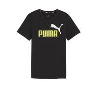 T-shirt enfant - Puma - Essential - Noir/lime sheen - 100% coton - Manches courtes