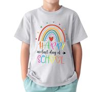 T-Shirt Enfant - T-Shirt Graphique Dernier Jour d'École pour Enfants Vêtement Célébration d'Année Scolaire Haut Amusant Garçons Filles de 1 à 13 Ans