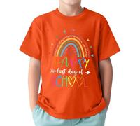 T-Shirt Enfant - T-Shirt Graphique Dernier Jour d'École pour Enfants Vêtement Célébration d'Année Scolaire Haut Amusant Garçons Filles de 1 à 13 Ans