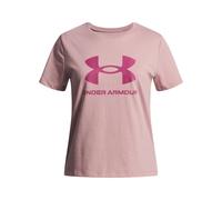 Under Armour Fille Big Logo Short Sleeve T-Shirt, Rose Tourmaline/Crépuscule Fuchsia, 140-150 EU