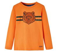 T-shirt enfant - VIDAXL - 92 - Manches longues - 100% coton - Orange foncé 18-23 mois