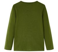 T-Shirt Enfants À Manches Longues Kaki Foncé 140