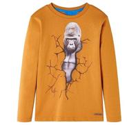 T-Shirt Enfants À Manches Longues Ocre Foncé 104