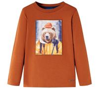 T-Shirt Enfants À Manches Longues Orange Brûlé 116