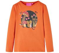 T-Shirt Enfants à Manches Longues, Vêtement pour Garçons et Filles, T-Shirt pour Tout-Petits 5-6 Ans, Imprimé Écureuil Orange Brûlé 116