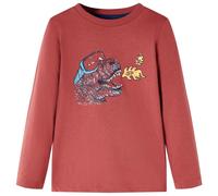 T-Shirt Enfants À Manches Longues Rouge Brûlé 104
