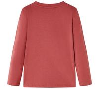vidaXL T-Shirt Enfants à Manches Longues Vêtement Imprimé Dinosaure Rouge Brûlé 116