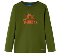 T-shirt enfants à manches longues rouge brûlé 128 vidaXL
