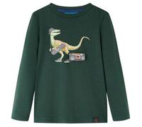 T-shirt enfants à manches longues vert foncé 5 dimensions disponibles 18-24 mois