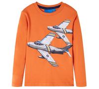 T-Shirt Enfants Manches Longues Orange Foncé 104