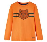 T-Shirt Enfants Manches Longues Orange Foncé 128