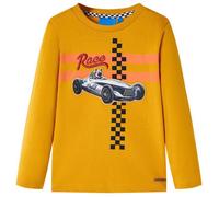 T-shirt enfants - VIDAXL - 140 - Manches longues - 100% coton - Imprimé voiture de course 3-4 ans