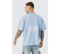 T-shirt épais surteint imprimé homme - bleu - XS, bleu