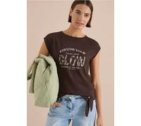 T-shirt épaules tombantes avec détail noué