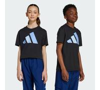 T-shirt Essentials Enfants Black / Blue Fusion / Glow Blue 11-12A