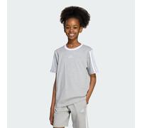 adidas Mädchen Essentials T-Shirt, Medium Grey Heather/White, 9-10 Years