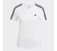 adidas Femme Essentials Slim 3-Stripes Tee T-Shirt,White/Black,XL