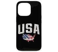 T-Shirt États-Unis, Carte des États-Unis d'Amérique, 4 Juillet Coque pour iPhone 13 Pro
