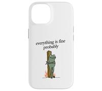 T-Shirt Everything is Fine Probably Frog Martyr Joan d'arc Meme Coque pour iPhone 14
