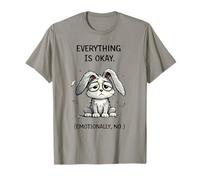 T-Shirt « Everything is Okay Emotionally No Funny Sad Bunny » T-Shirt