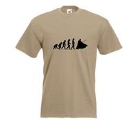 T-Shirt - Évolution Dark Vador - Kaki - XXL - imprimé avec Motif - été - Chemise Amusante - Sport - Loisirs
