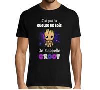 T-Shirt - Excuse Par - Je s'appelle Groot - 100% Coton - Manches Courtes - Ajusté S