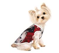 T-shirt extensible léger sans manches à rayures avec imprimé chiot dalmatien pour petits chiens