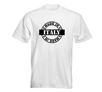 T-Shirt - Fabriqué en Italie - Blanc - M - imprimé avec Motif - été - Chemise Amusante - Sport - Loisirs