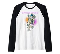 T-Shirt Fantaisie Space Disco Astronaute Dance et Designs Cool Manche Raglan