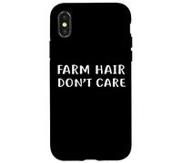 T-Shirt Farm Hair Don't Care Farming Rancher Tractor Coque pour iPhone X/XS