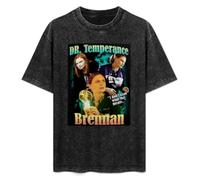 T-Shirt Fashion Short Sleeve Bones Dr Temperance Brennan Round Neck, Short Sleeve Cotton T-Shirt Black M
