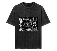 T-Shirt Fashion Short Sleeve Elvis Preseley Round Neck, Short Sleeve Cotton T-Shirt Black L